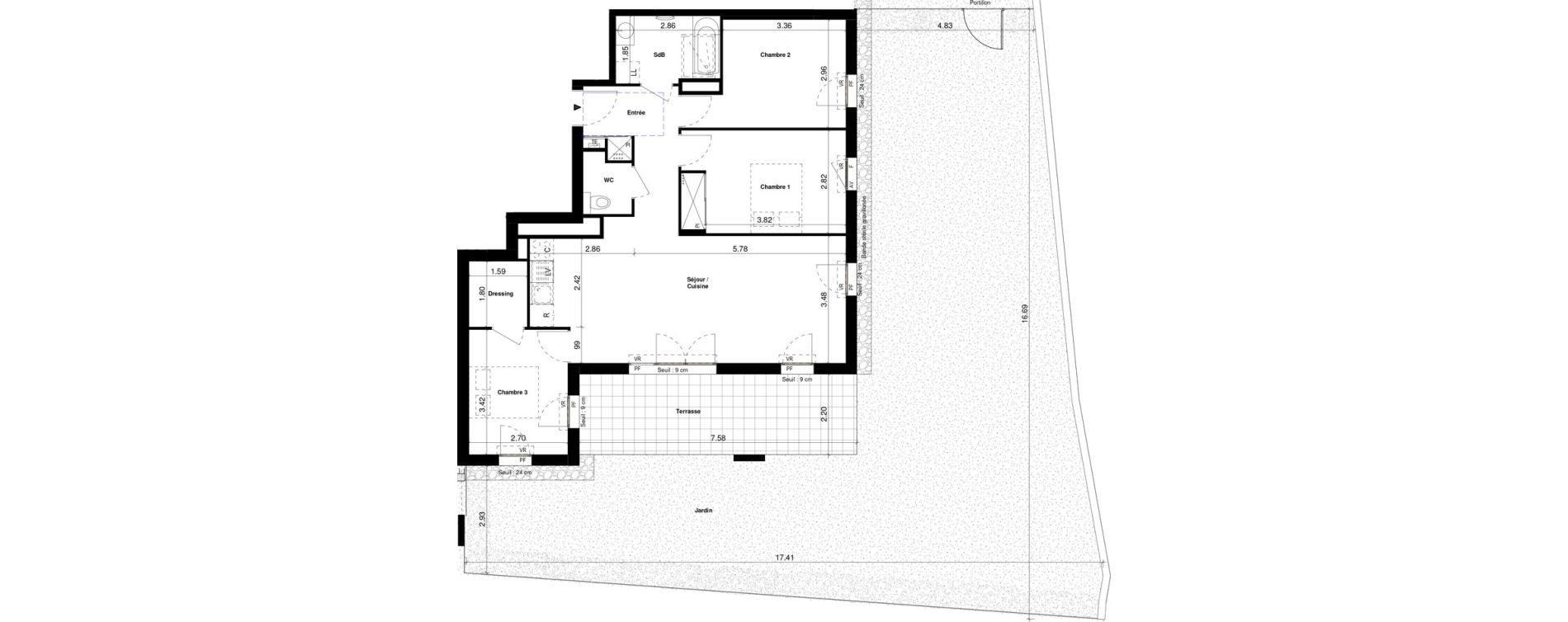 Appartement T4 de 79,32 m2 &agrave; Sathonay-Camp Centre