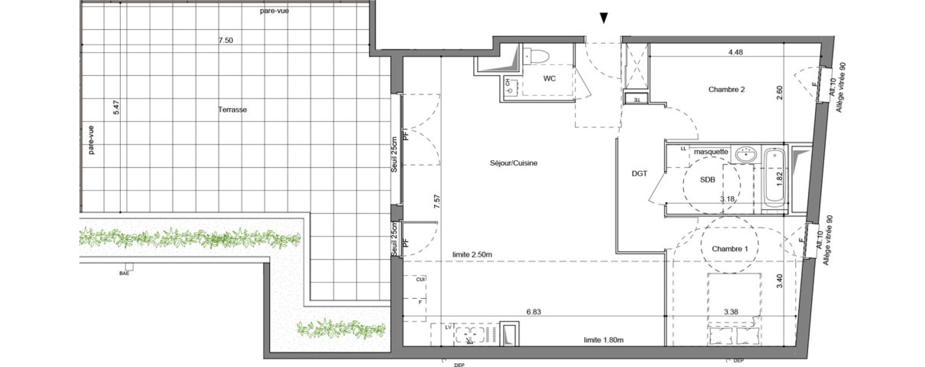 Appartement T3 de 79,30 m2 &agrave; Simandres Centre
