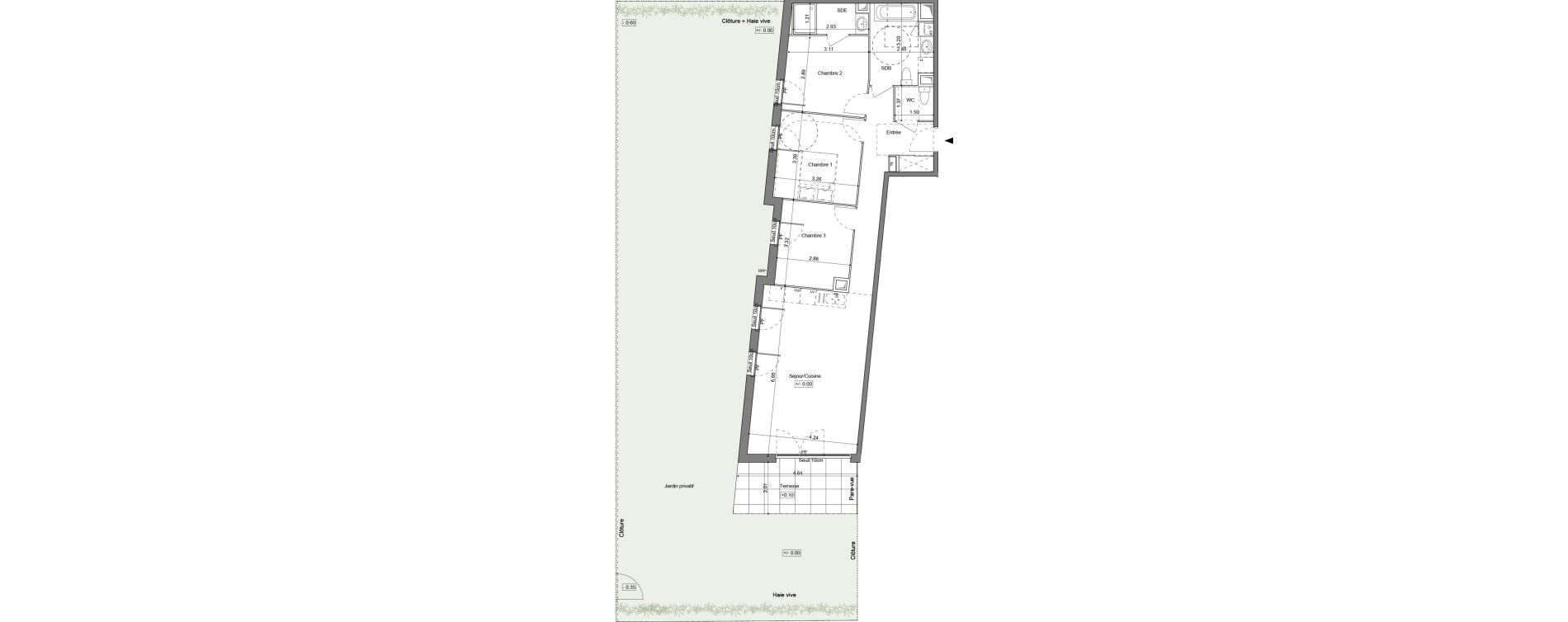 Appartement T4 de 80,90 m2 &agrave; Simandres Centre