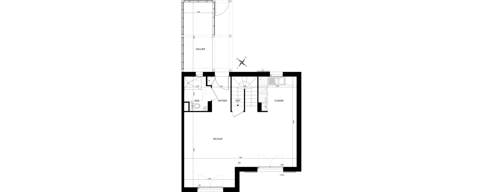 Maison T4 de 93,31 m2 &agrave; Solaize Centre