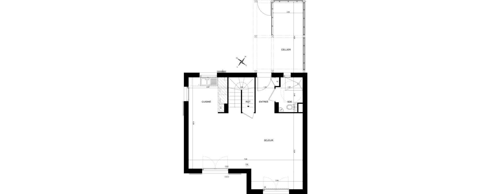 Maison T4 de 94,04 m2 &agrave; Solaize Centre
