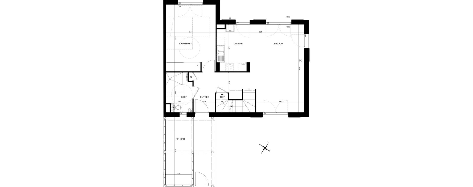Maison T5 de 116,80 m2 &agrave; Solaize Centre
