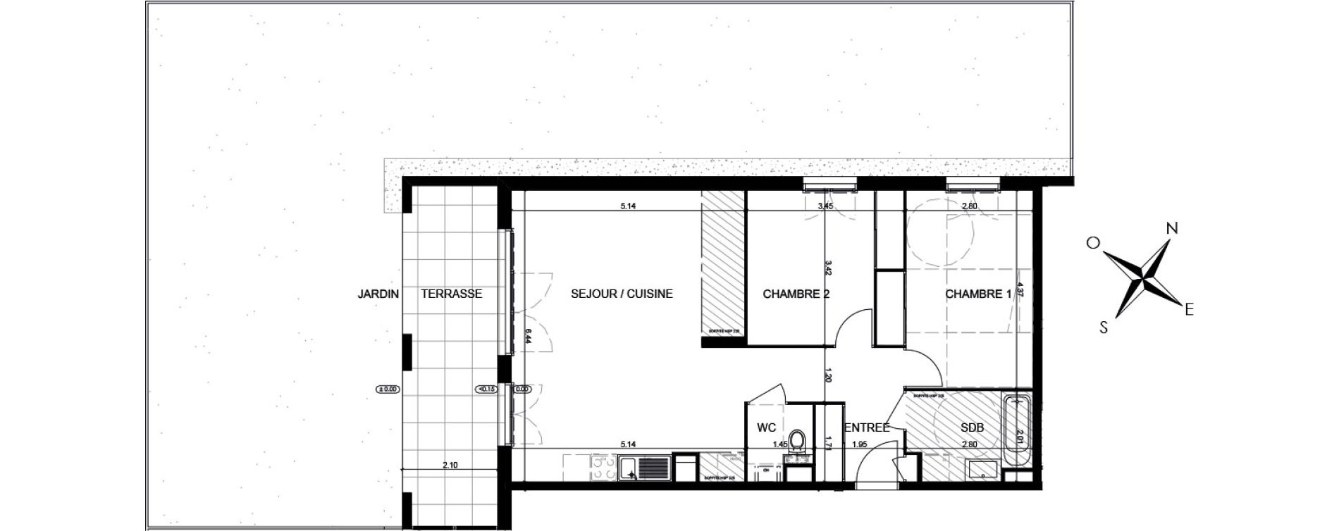 Appartement T3 de 71,29 m2 &agrave; Solaize Centre