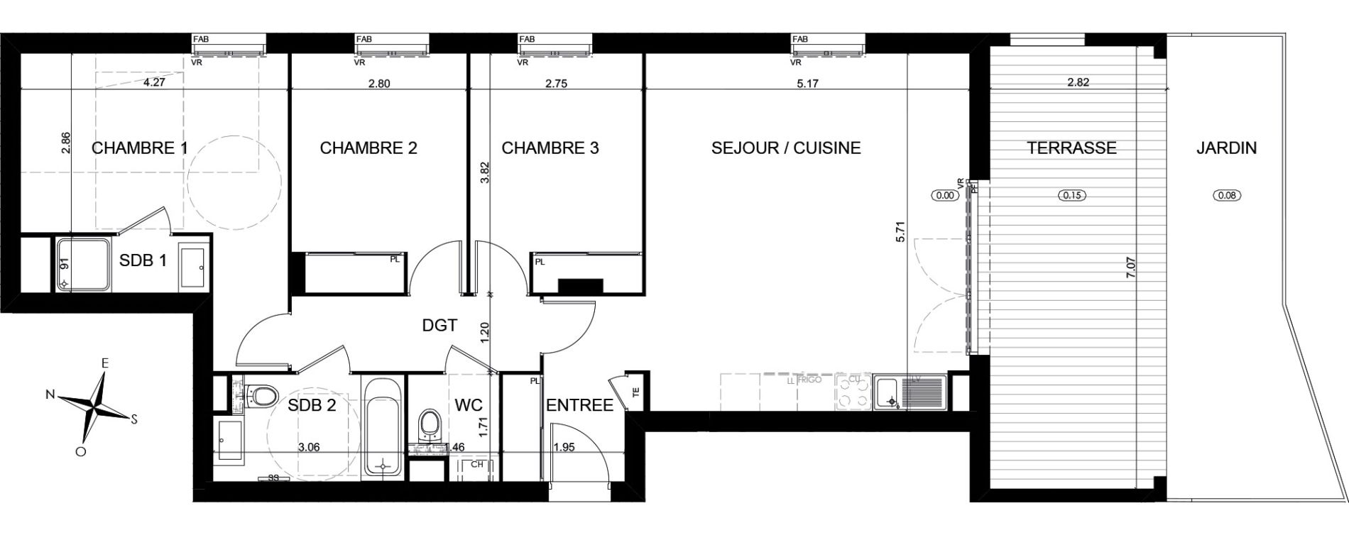 Appartement T4 de 84,31 m2 &agrave; Solaize Centre