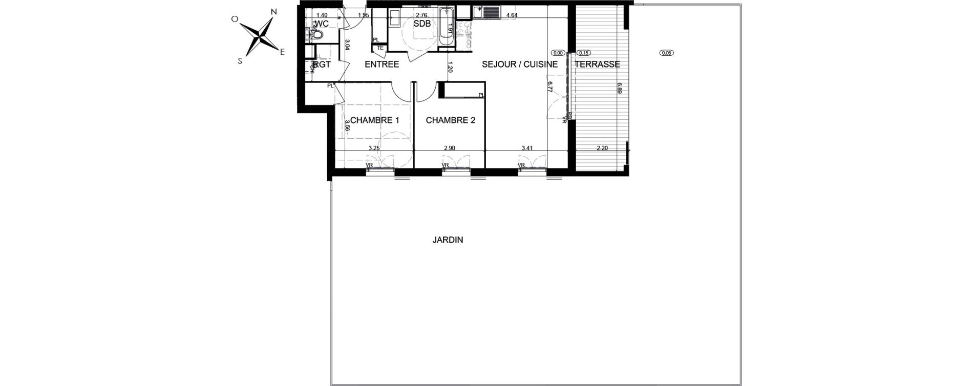 Appartement T3 de 67,25 m2 &agrave; Solaize Centre