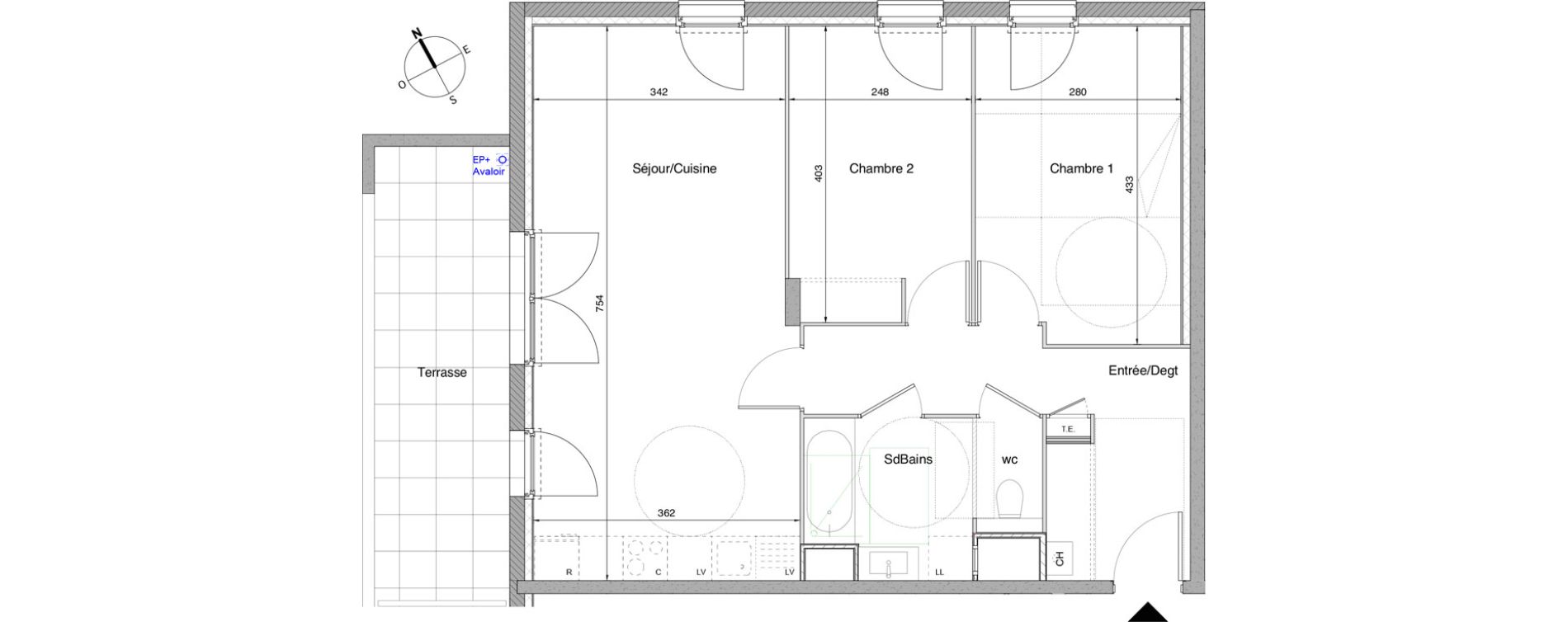 Appartement T3 de 64,15 m2 &agrave; Tarare Centre