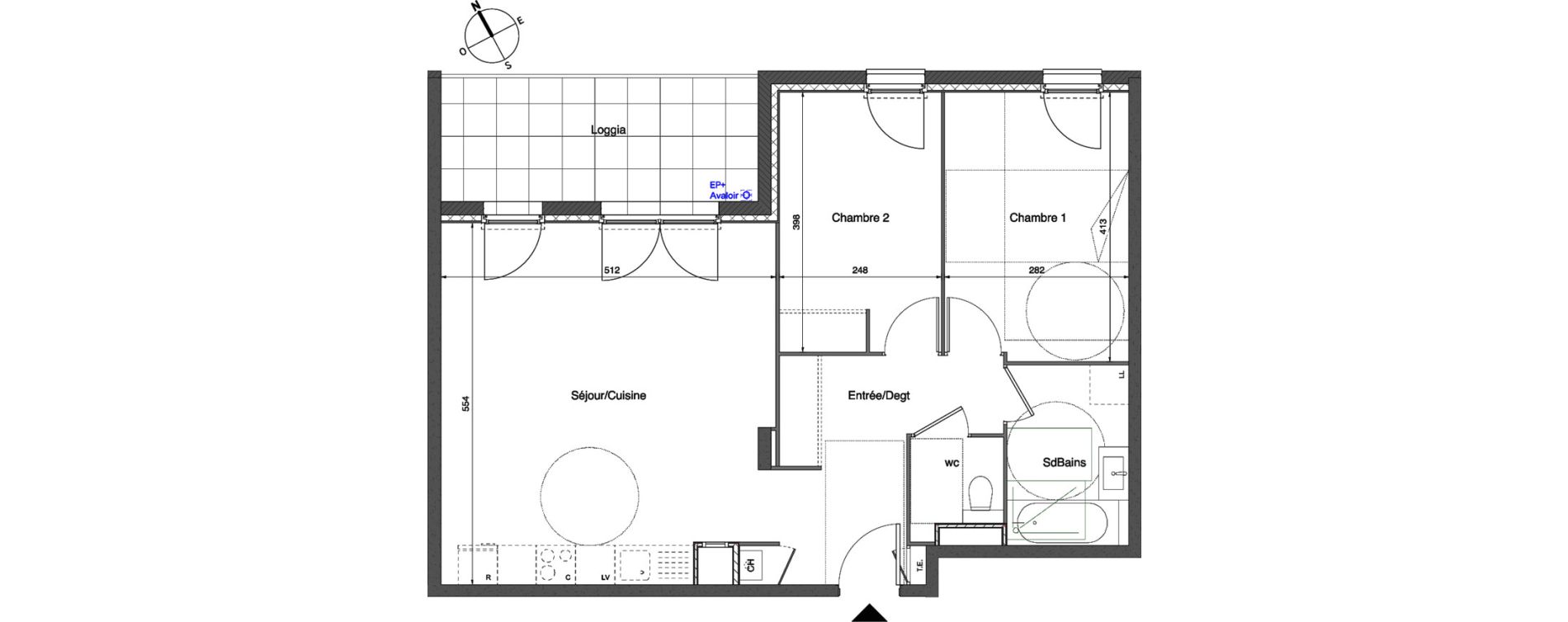 Appartement T3 de 64,85 m2 &agrave; Tarare Centre