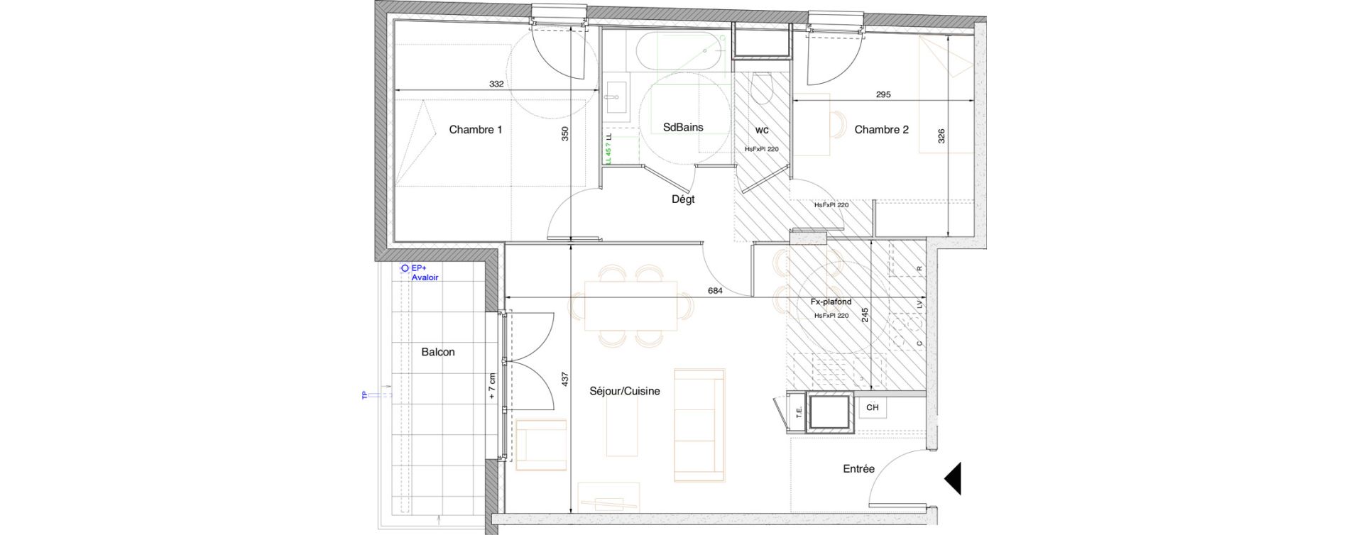 Appartement T3 de 60,40 m2 &agrave; Tarare Centre