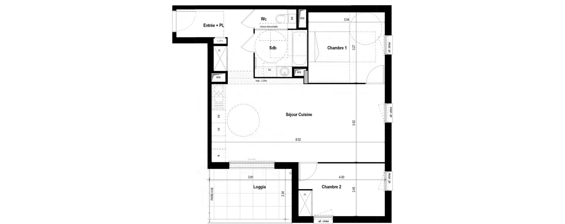 Appartement T3 de 65,72 m2 &agrave; Tassin-La-Demi-Lune La raude