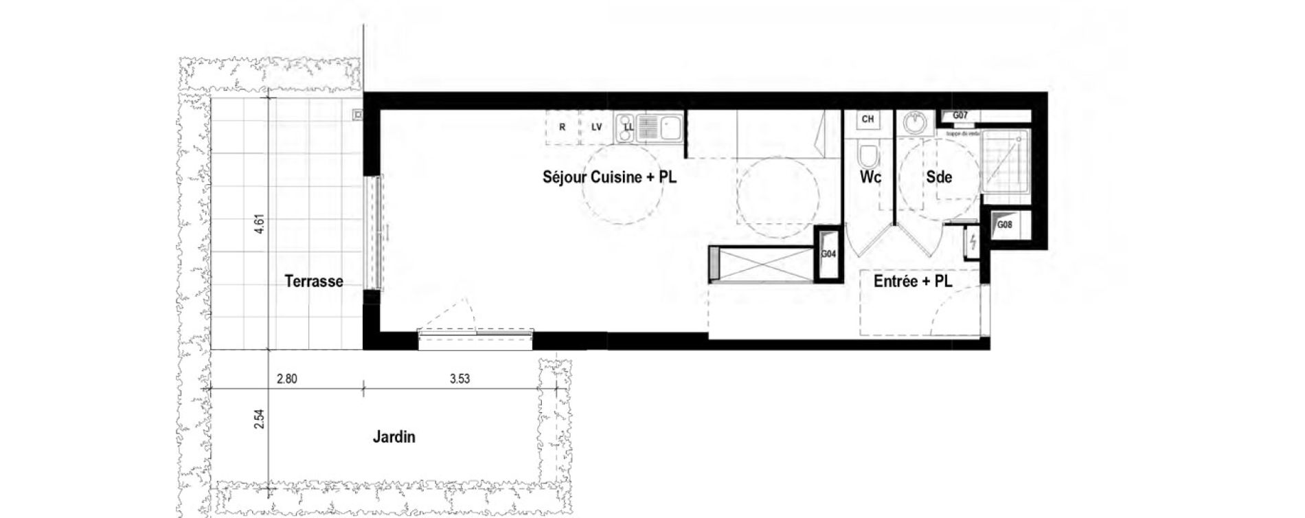 Appartement T1 de 44,80 m2 &agrave; Tassin-La-Demi-Lune La raude