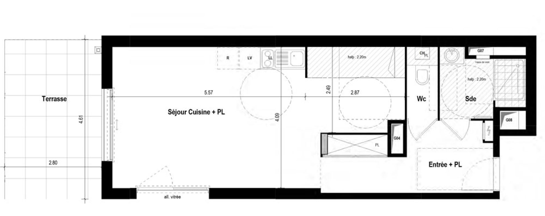 Appartement T1 de 44,80 m2 &agrave; Tassin-La-Demi-Lune La raude