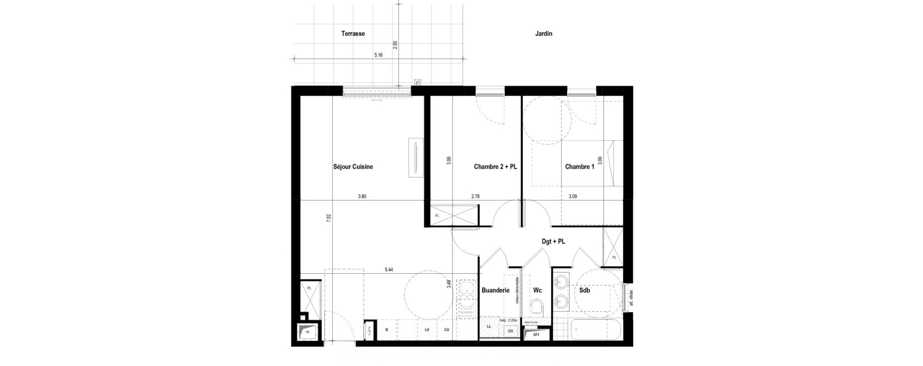 Appartement T3 de 71,26 m2 &agrave; Tassin-La-Demi-Lune La raude