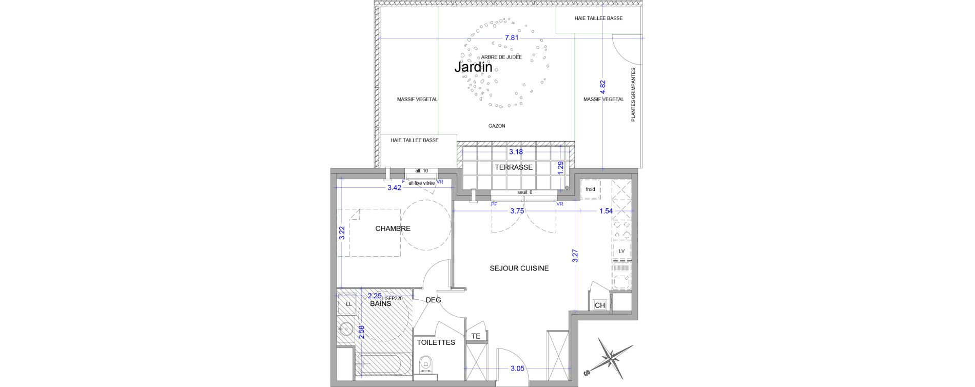 Appartement T2 de 43,84 m2 &agrave; Tassin-La-Demi-Lune Ala&iuml;