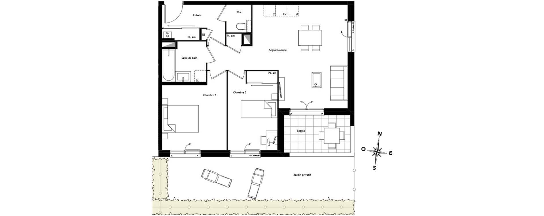 Appartement T3 de 62,17 m2 &agrave; Tassin-La-Demi-Lune Centre