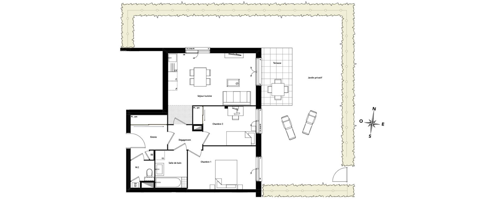 Appartement T3 de 59,03 m2 &agrave; Tassin-La-Demi-Lune Centre
