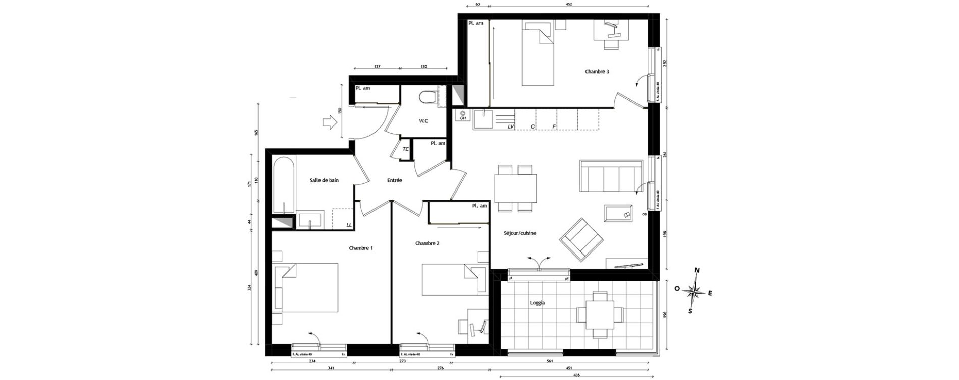 Appartement T4 de 72,53 m2 &agrave; Tassin-La-Demi-Lune Centre