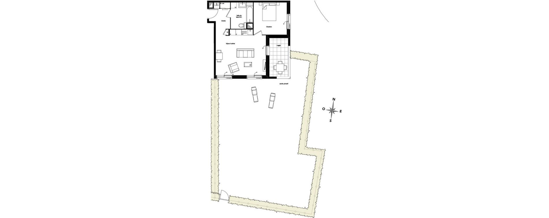 Appartement T2 de 46,12 m2 &agrave; Tassin-La-Demi-Lune Centre