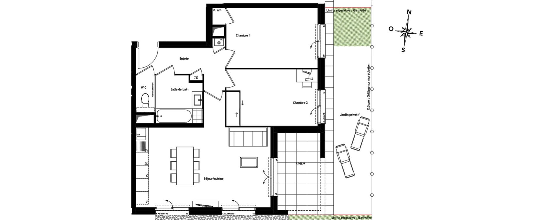 Appartement T3 de 61,39 m2 &agrave; Tassin-La-Demi-Lune Centre