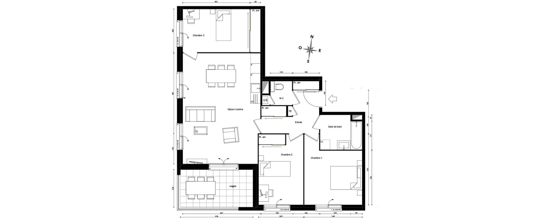 Appartement T4 de 81,23 m2 &agrave; Tassin-La-Demi-Lune Centre