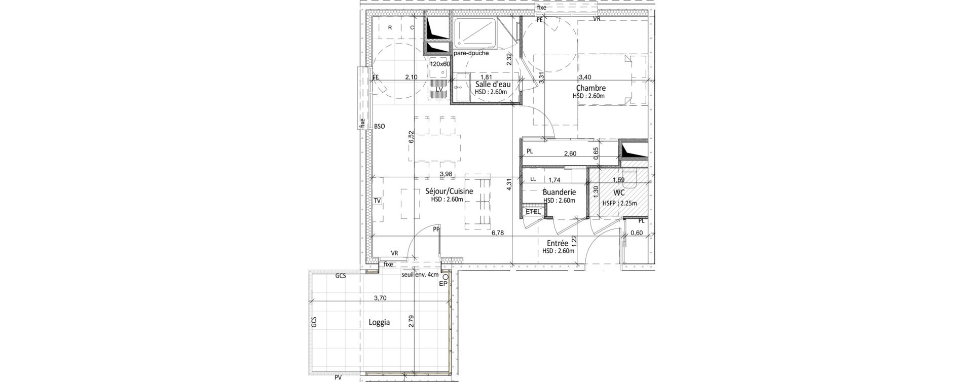 Appartement T2 de 46,71 m2 &agrave; Tassin-La-Demi-Lune Tassin - le bourg