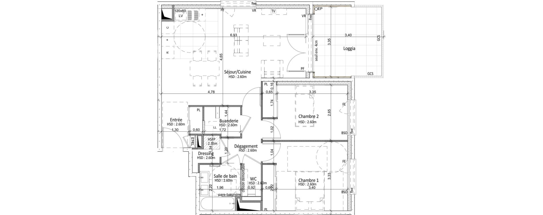 Appartement T3 de 70,32 m2 &agrave; Tassin-La-Demi-Lune Tassin - le bourg