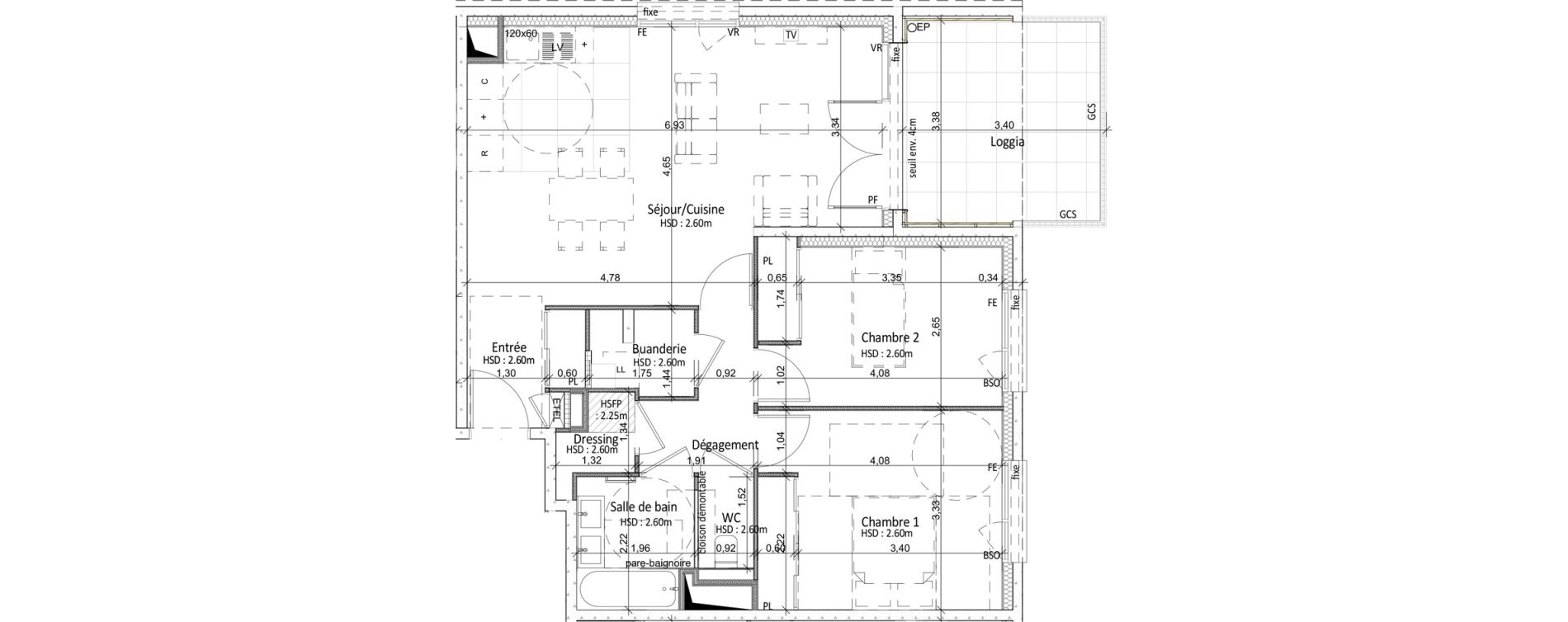 Appartement T3 de 70,32 m2 &agrave; Tassin-La-Demi-Lune Tassin - le bourg