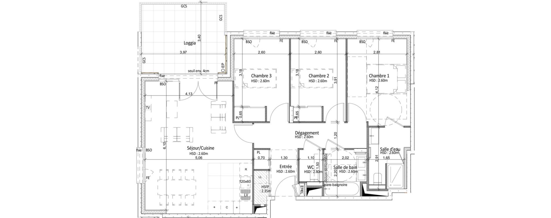 Appartement T4 de 84,00 m2 &agrave; Tassin-La-Demi-Lune Tassin - le bourg