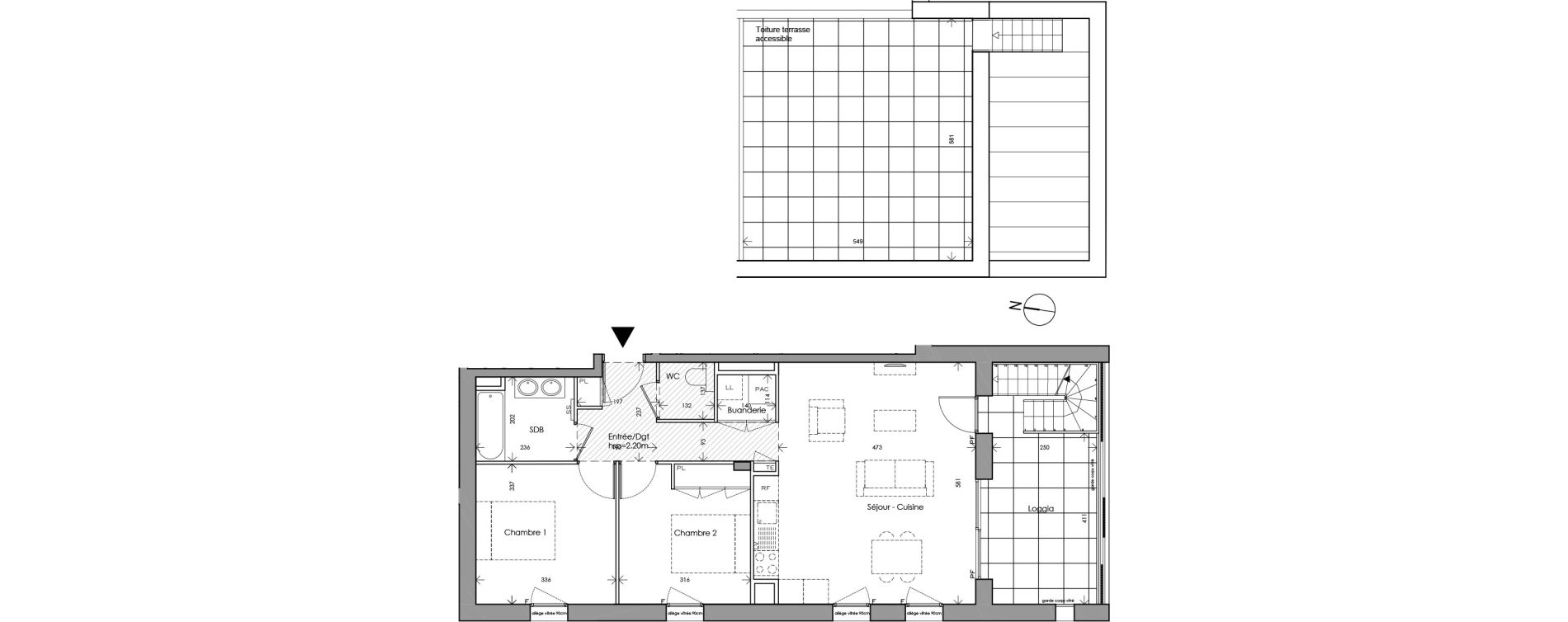 Appartement T3 de 65,70 m2 &agrave; Tassin-La-Demi-Lune Tassin - le bourg