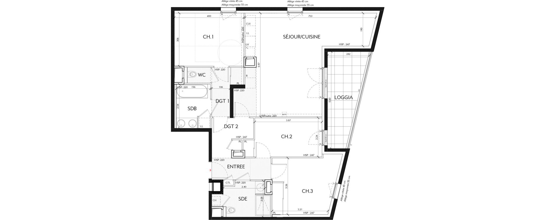 Appartement T4 de 90,52 m2 &agrave; Tassin-La-Demi-Lune Tassin - le bourg