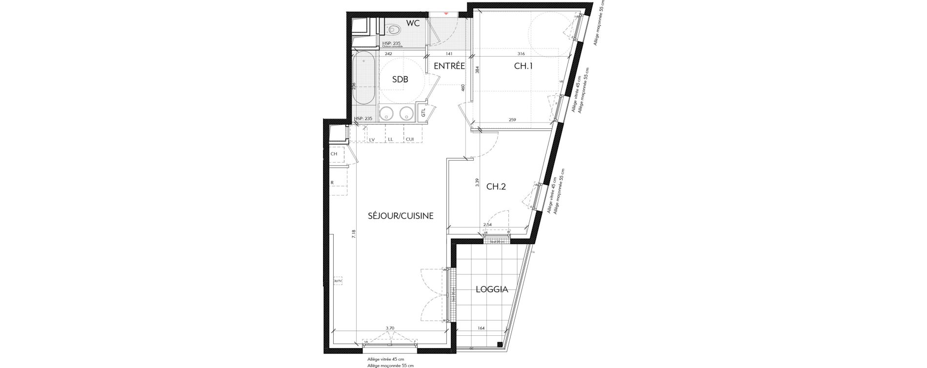 Appartement T3 de 60,29 m2 &agrave; Tassin-La-Demi-Lune Tassin - le bourg