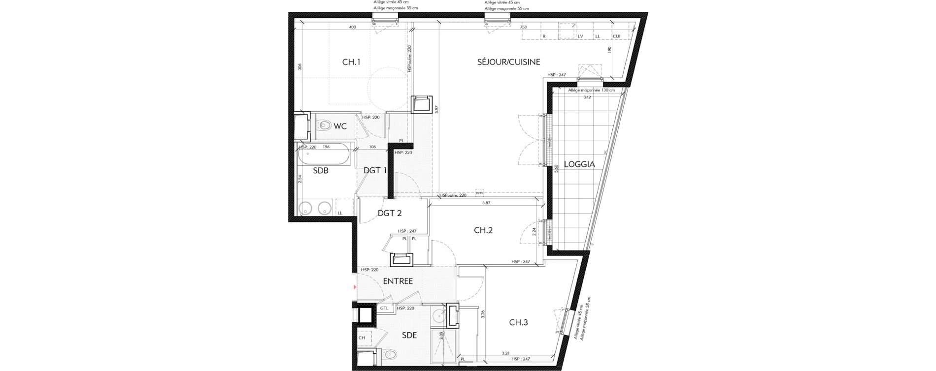 Appartement T4 de 90,55 m2 &agrave; Tassin-La-Demi-Lune Tassin - le bourg