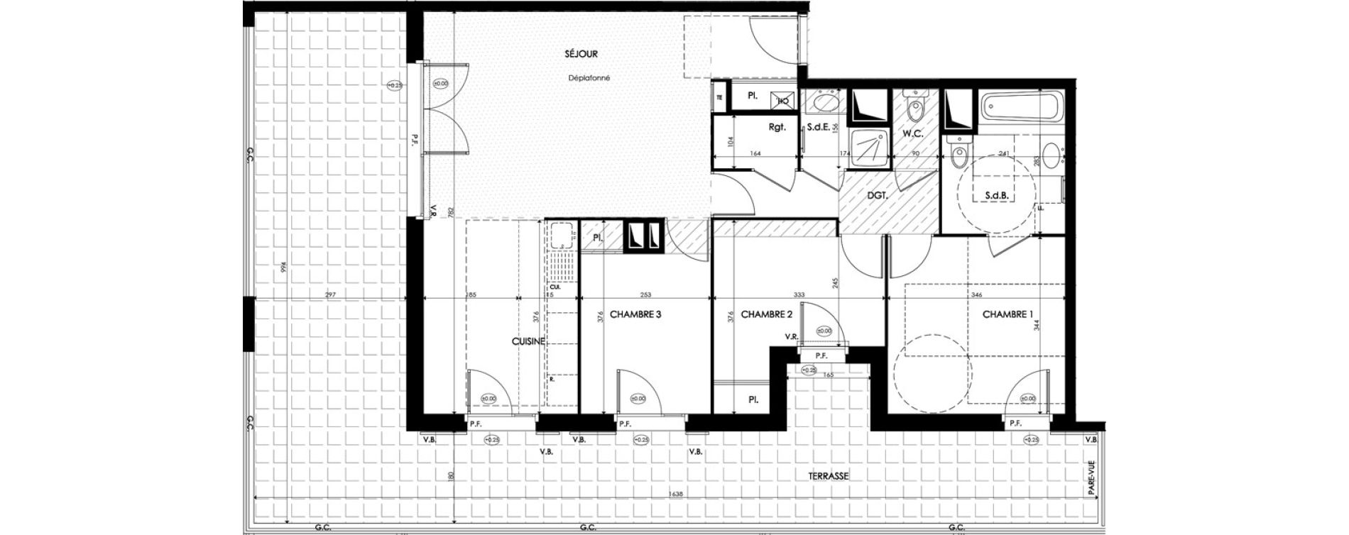 Appartement T4 de 82,70 m2 &agrave; Ternay Centre