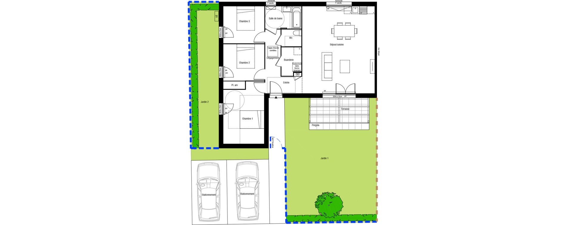 Maison T4 de 91,90 m2 &agrave; Toussieu Centre