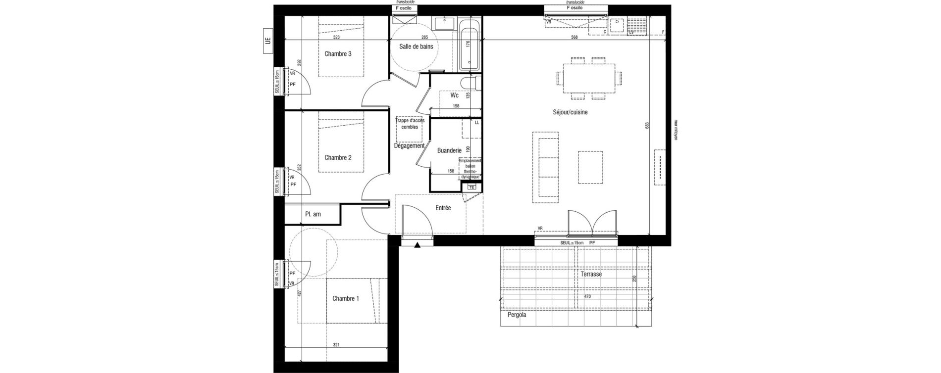 Maison T4 de 91,90 m2 &agrave; Toussieu Centre