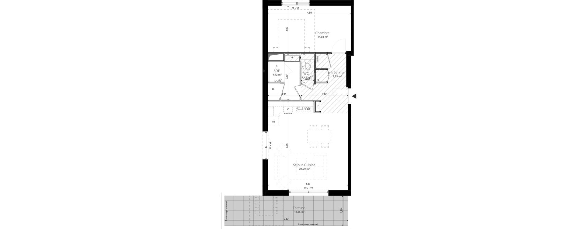 Appartement T2 de 51,80 m2 &agrave; Vaulx-En-Velin Vaulx en velun village