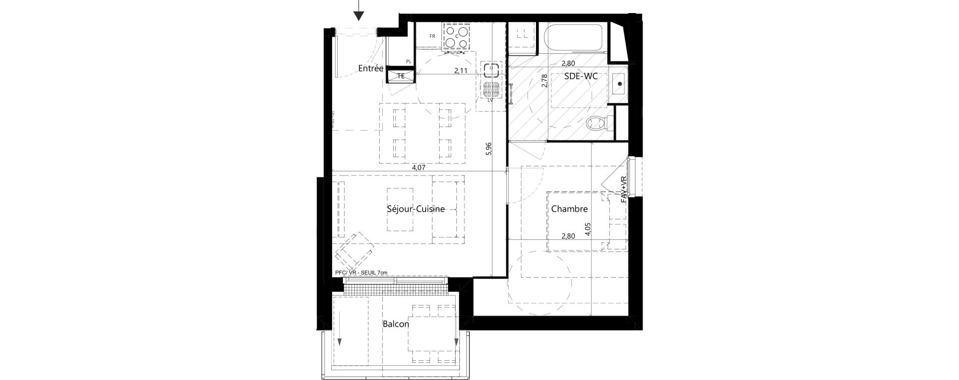 Appartement T2 de 42,39 m2 &agrave; Vaulx-En-Velin Vaulx en velun village