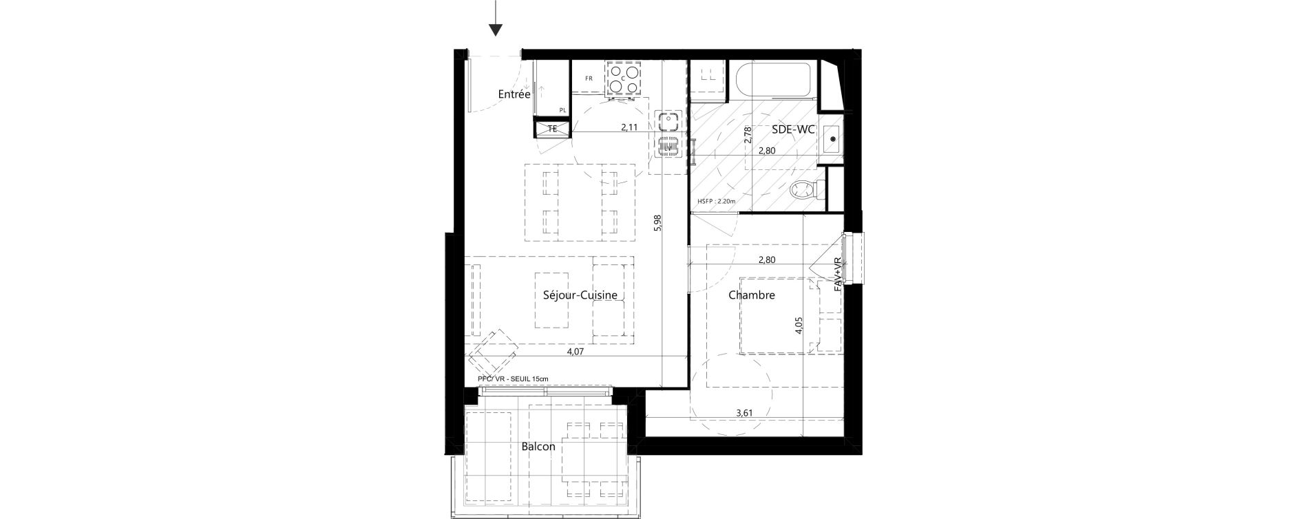 Appartement T2 de 42,99 m2 &agrave; Vaulx-En-Velin Vaulx en velun village