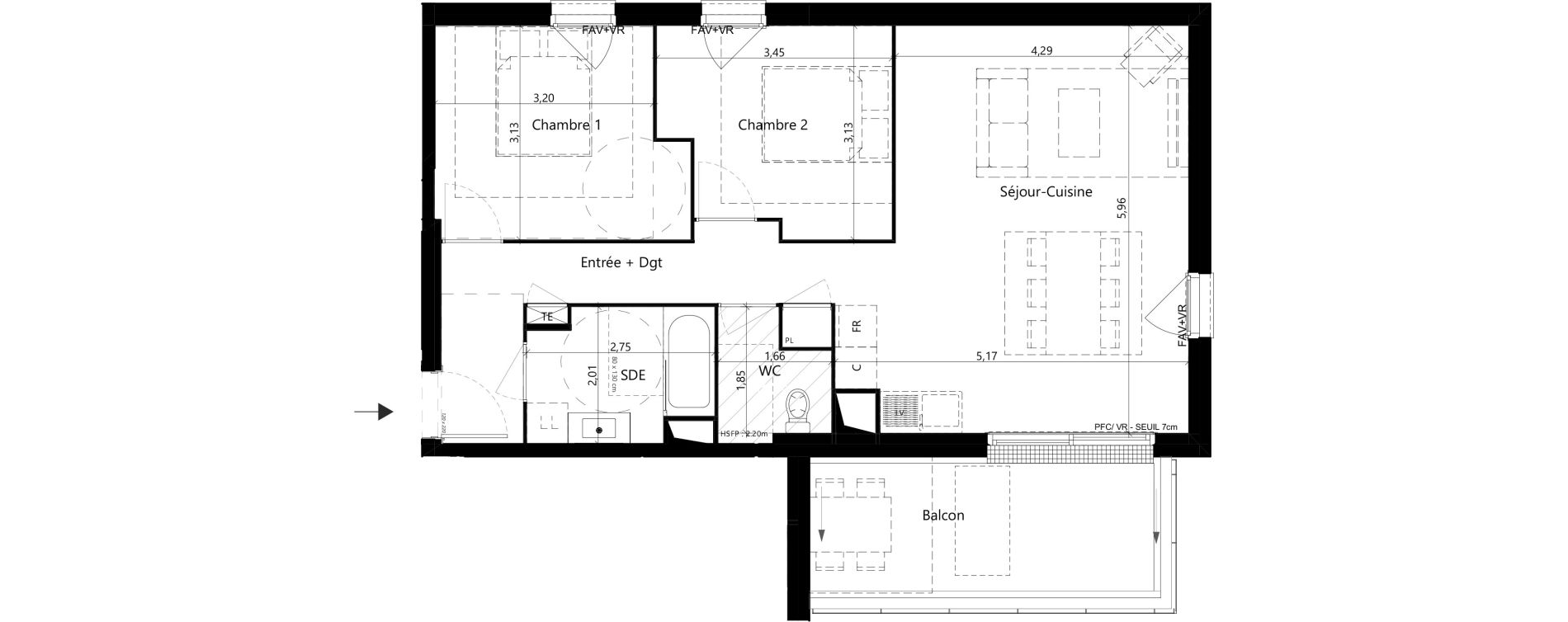 Appartement T3 de 64,06 m2 &agrave; Vaulx-En-Velin Vaulx en velun village