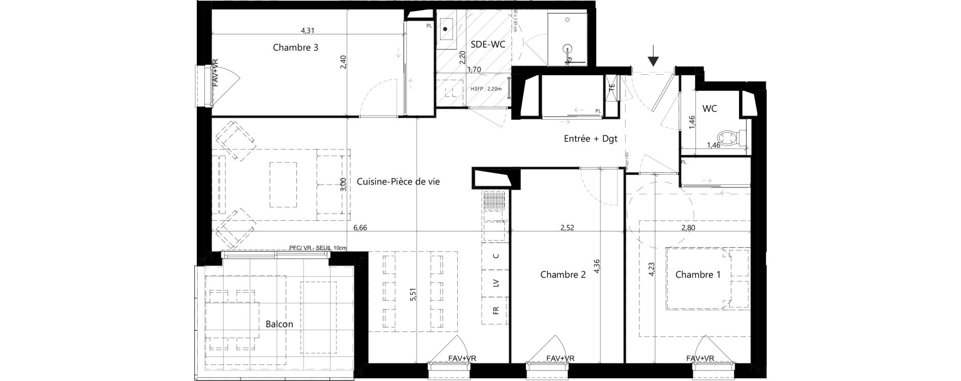 Appartement T4 de 78,03 m2 &agrave; Vaulx-En-Velin Vaulx en velun village