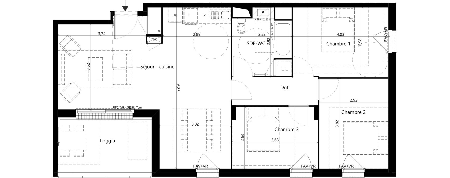 Appartement T4 de 80,07 m2 &agrave; Vaulx-En-Velin Vaulx en velun village