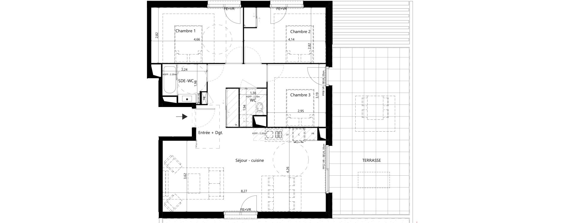 Appartement T4 de 81,59 m2 &agrave; Vaulx-En-Velin Vaulx en velun village