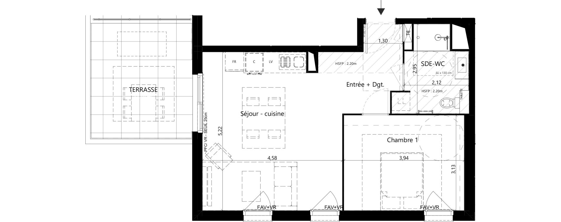 Appartement T2 de 46,58 m2 &agrave; Vaulx-En-Velin Vaulx en velun village