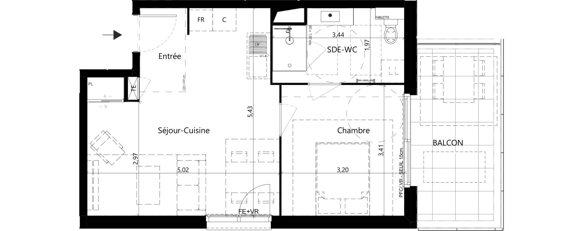 Appartement T2 de 41,25 m2 &agrave; Vaulx-En-Velin Vaulx en velun village