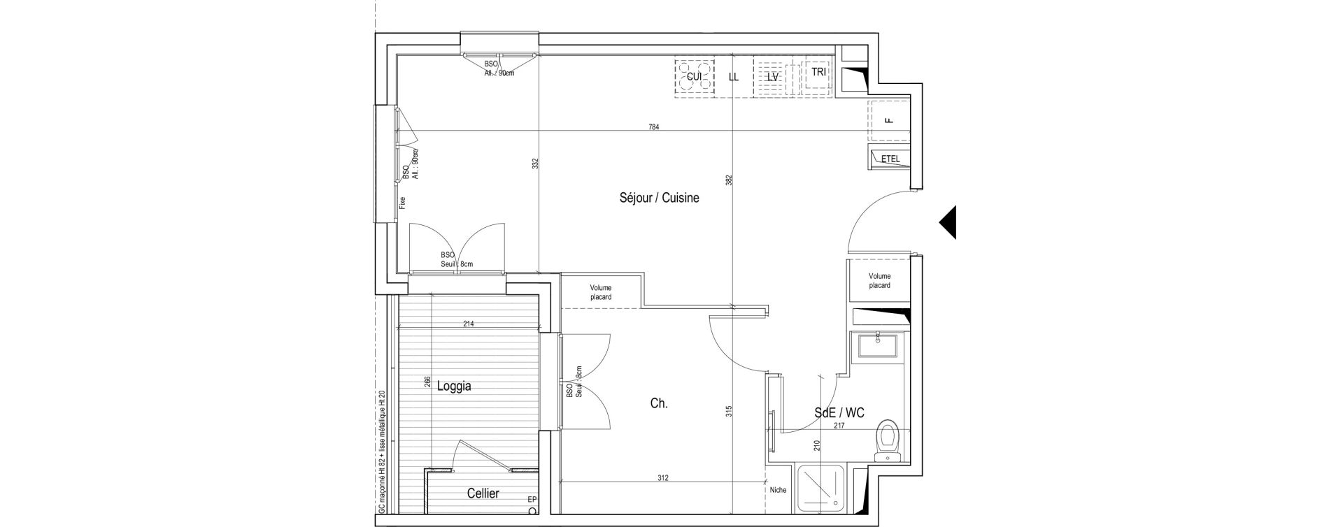 Appartement T2 de 43,00 m2 &agrave; Vaulx-En-Velin Verch&egrave;res