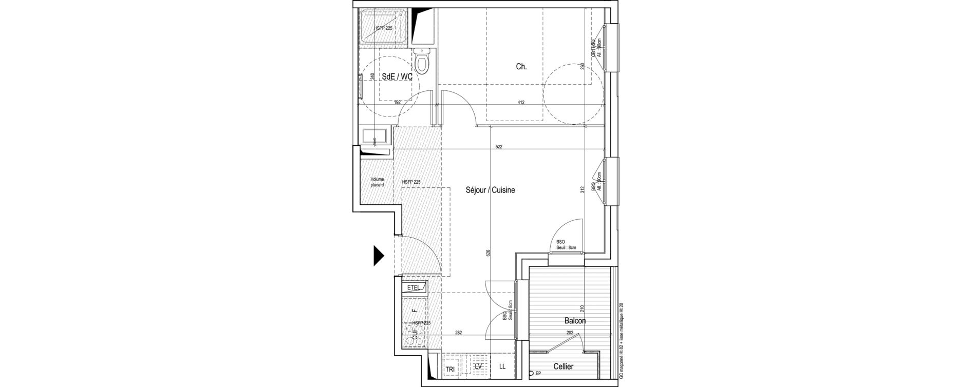 Appartement T2 de 42,00 m2 &agrave; Vaulx-En-Velin Verch&egrave;res