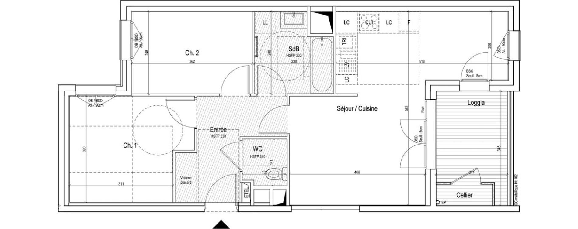 Appartement T3 de 59,30 m2 &agrave; Vaulx-En-Velin Verch&egrave;res