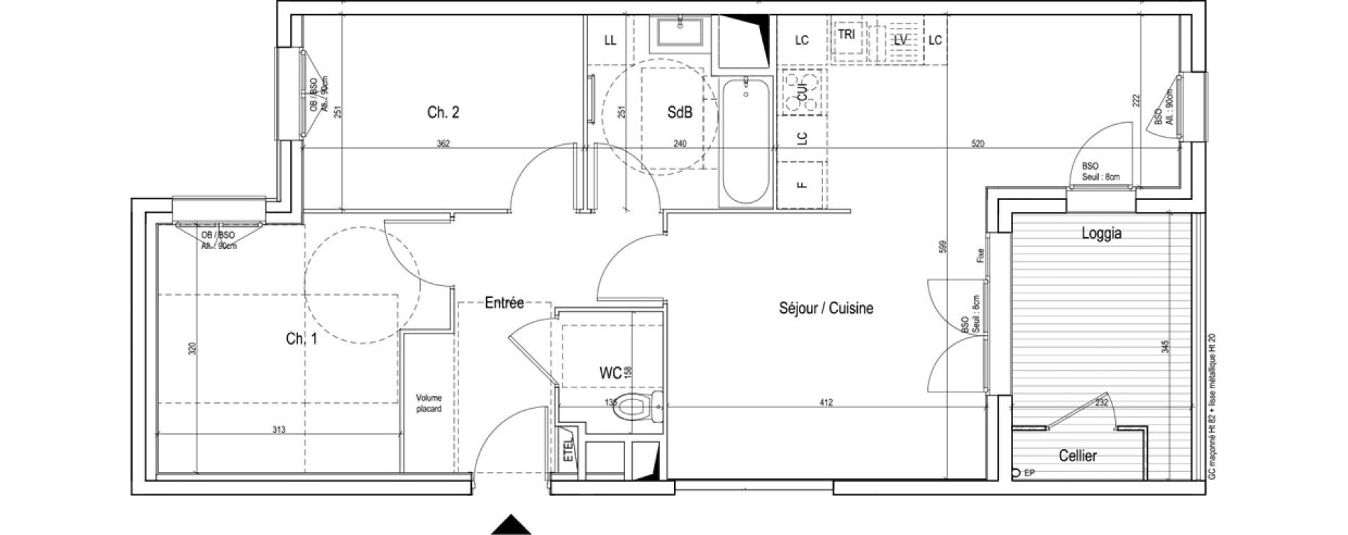 Appartement T3 de 61,50 m2 &agrave; Vaulx-En-Velin Verch&egrave;res