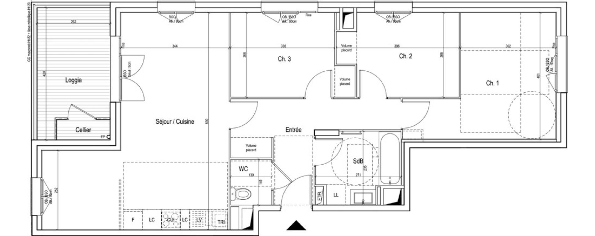 Appartement T4 de 80,40 m2 &agrave; Vaulx-En-Velin Verch&egrave;res