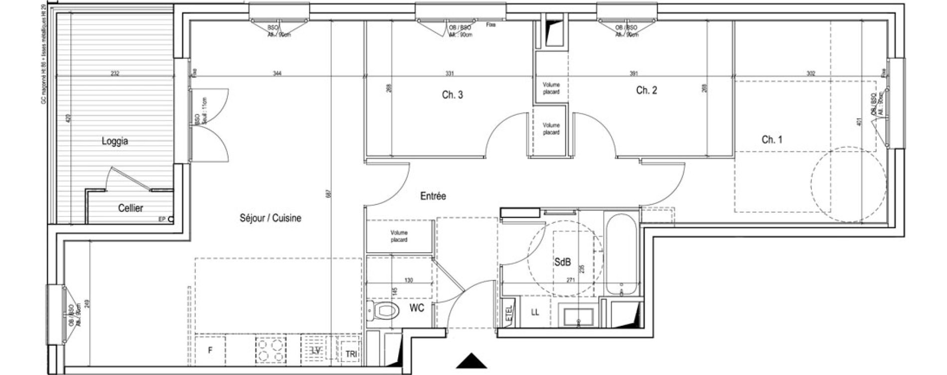 Appartement T4 de 80,30 m2 &agrave; Vaulx-En-Velin Verch&egrave;res