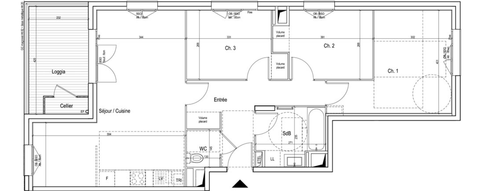 Appartement T4 de 80,30 m2 &agrave; Vaulx-En-Velin Verch&egrave;res